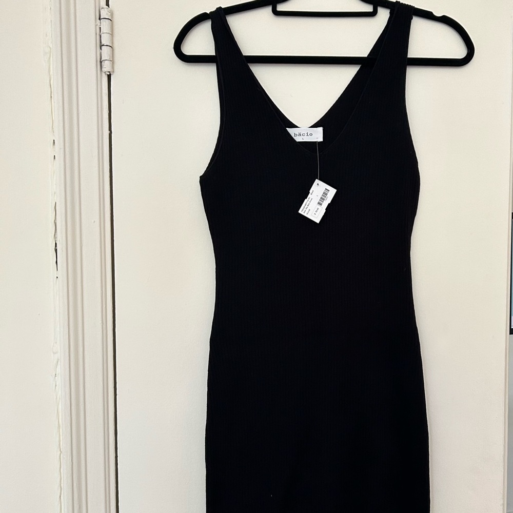 Black ribbed dress - never worn